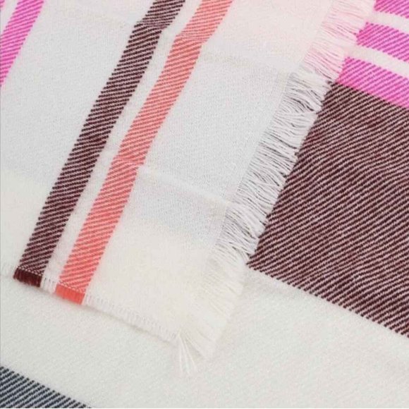 GAP Cozy Multicolor Stripe Fringe Scarf - Picture 6 of 9